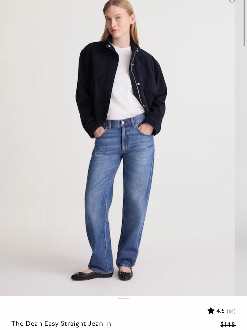 Madewell Dean Easy Straight-Leg Jeans in Medium Blue Wash